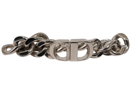 cuban link chain dior|CD Icon Chain Link Bracelet Silver.